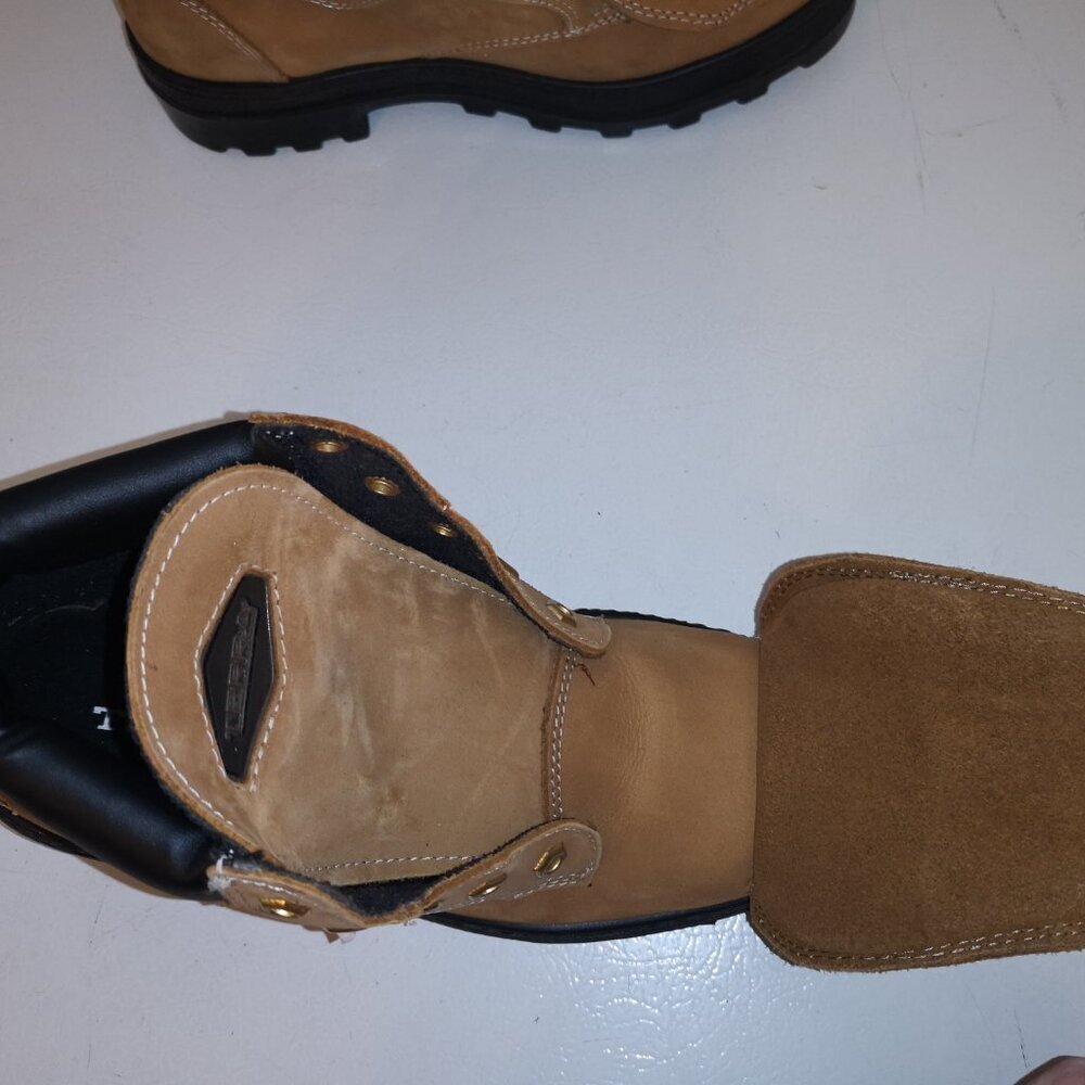 Terra Ladies Size 6 Steel Toe Tan Leather Upper Anti Fatigue Ankle Boot - Picture 10 of 12